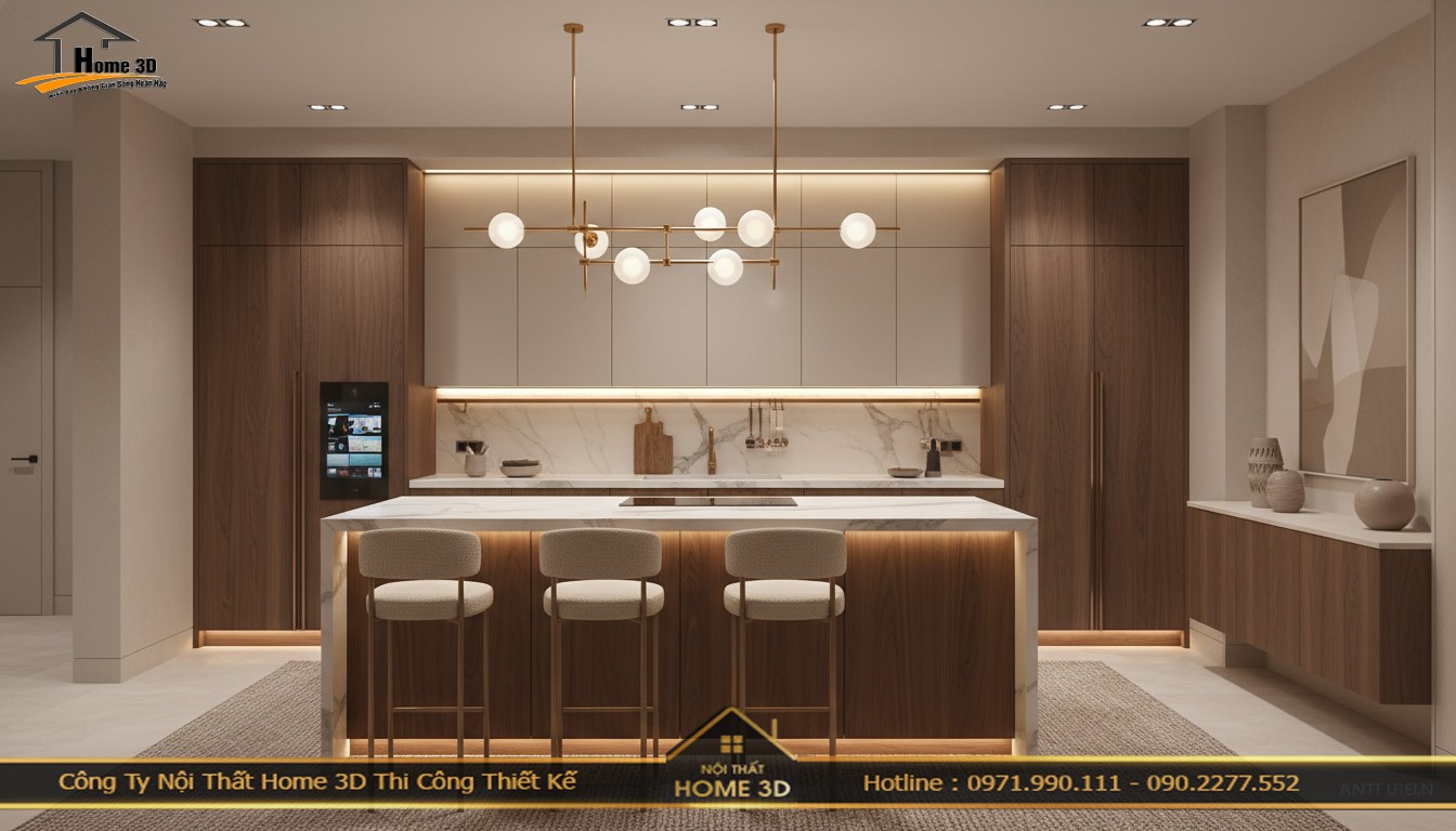 Thiết kế nội thất trọn gói & cải tạo tủ bếp chống ẩm The Golden Field