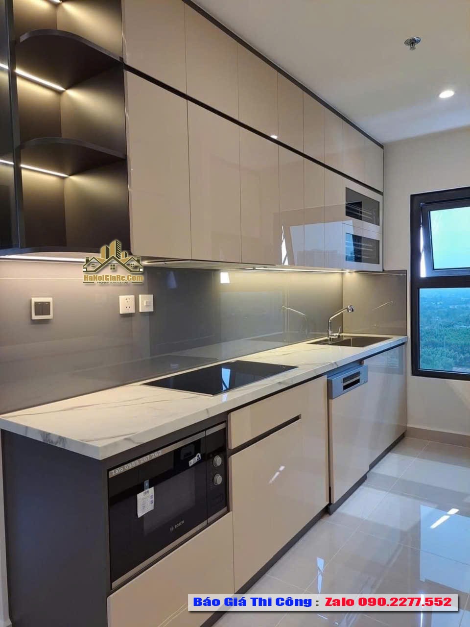 Báo giá thi công nội thất & cải tạo tủ bếp chống ẩm Sky Light