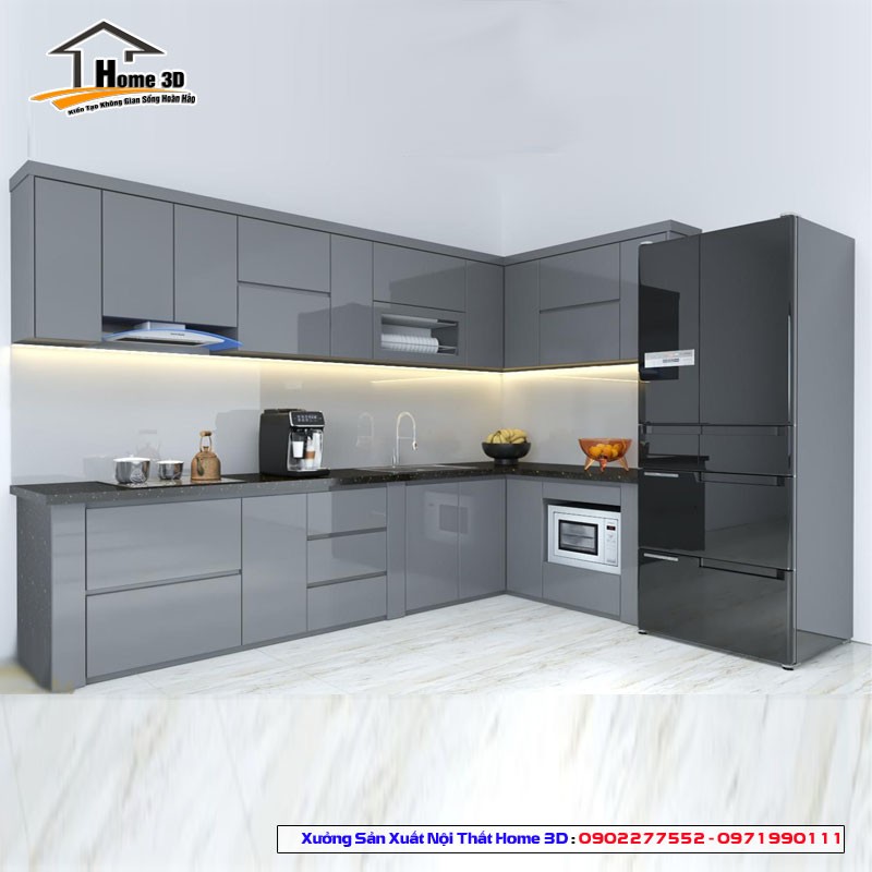 Báo Giá Tủ Bếp Gỗ Công Nghiệp Cánh Melamine Tại Thanh Xuân