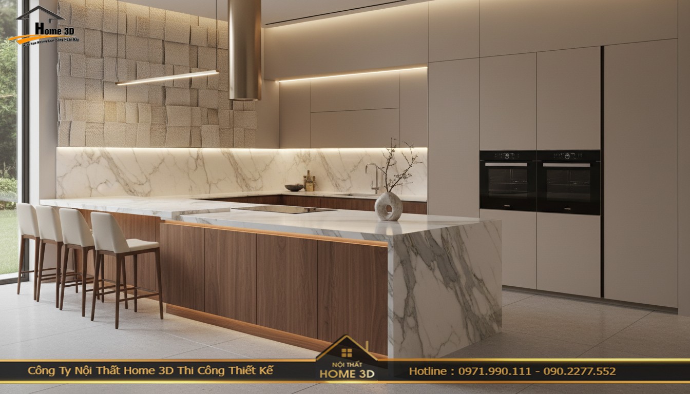 So sánh tủ bếp gỗ nhựa và tủ bếp gỗ công nghiệp trong thiết kế nội thất