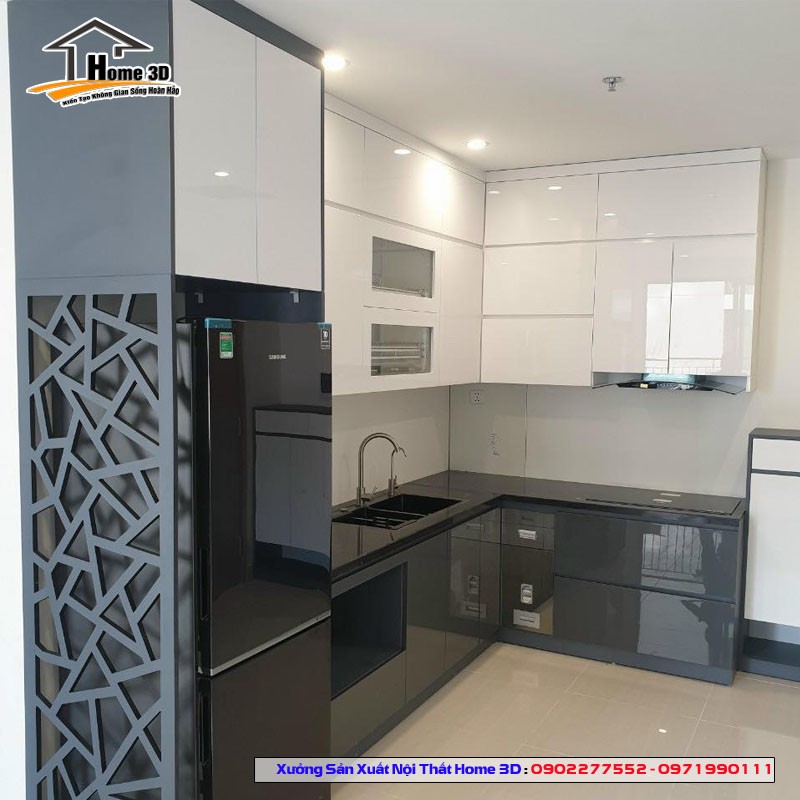 Tủ bếp Melamine cánh Acrylic - Sự lựa chọn hoàn hảo cho không gian bếp hiện đại