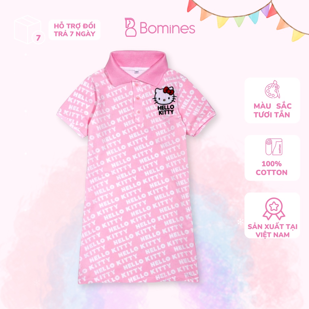 Váy bé gái Hello Kitty, Đầm size đại dáng suông Kitty Bomines dễ ...