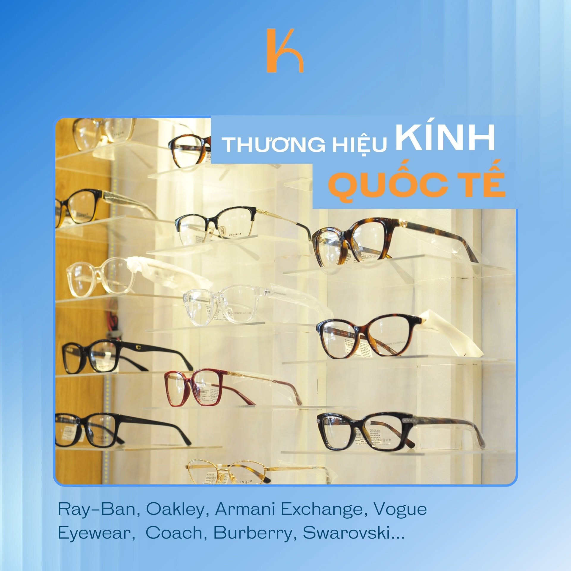 Bộ sưu tập khung kính thời trang thương hiệu quốc tế