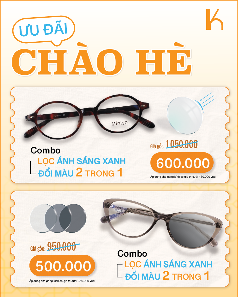 Ưu đãi chào hè - Combo lọc ánh sáng xanh đổi màu 2 trong 1