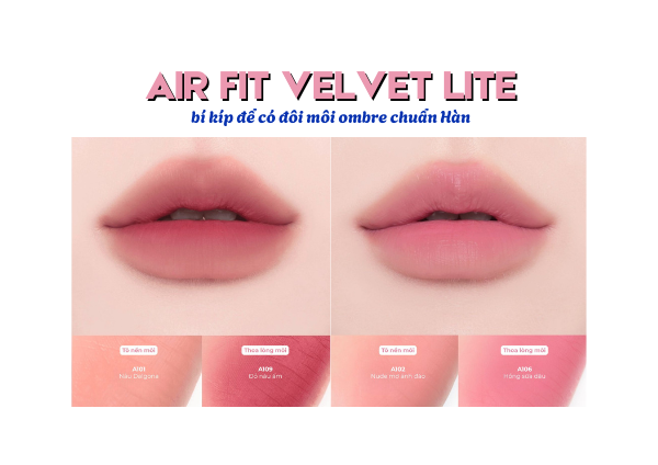 Bí kíp tô son lòng môi vạn người mê với Black Rouge Air Fit Velvet Lite