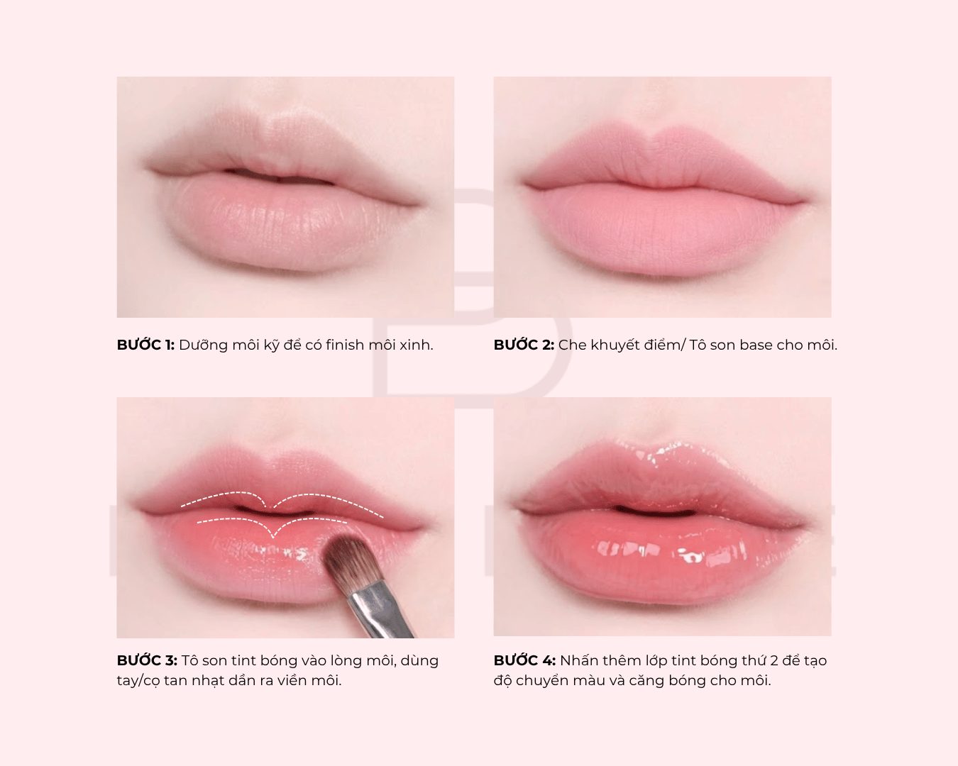 Cách đánh son tint bóng Black Rouge siêu đẹp và lâu trôi, không bị đọng lòng môi