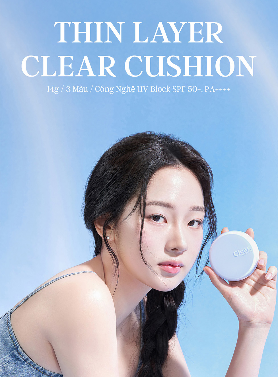 Phấn Nước Căng Bóng Mỏng Nhẹ Black Rouge Thin Layer Clear Cushion SPF50+/PA++++ 14g