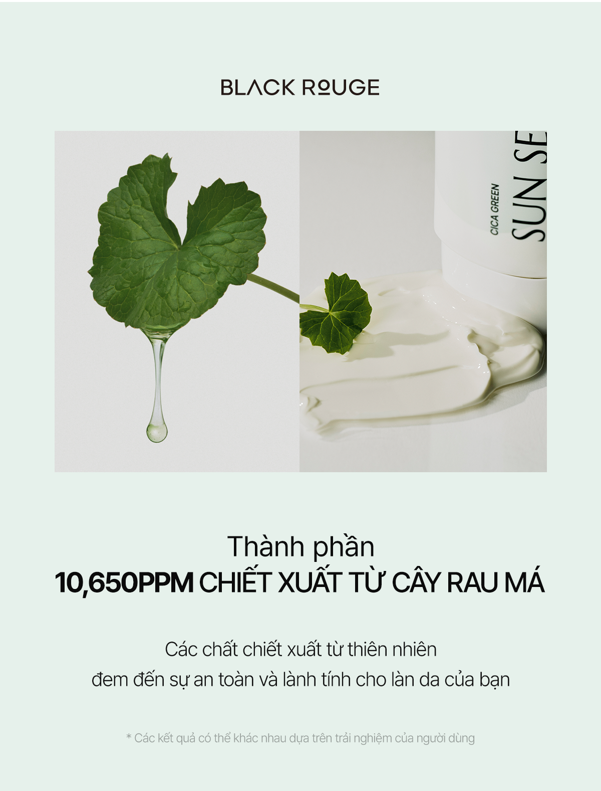 Tinh Chất Chống Nắng Black Rouge Cica Green Sun Serum Hàn Quốc SPF50+ 45ml