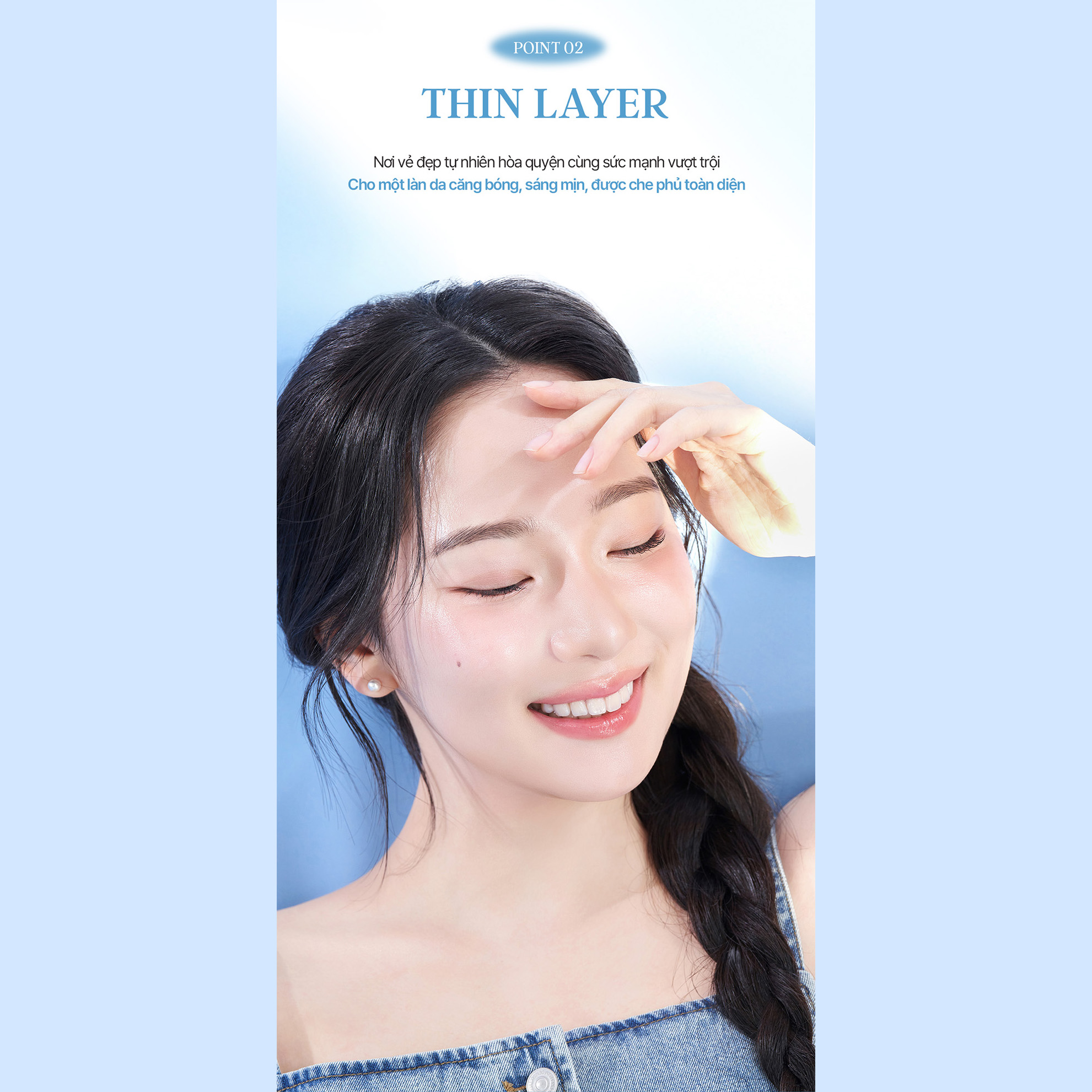 Phấn Nước Căng Bóng Mỏng Nhẹ Black Rouge Thin Layer Clear Cushion SPF50+/PA++++ 14g