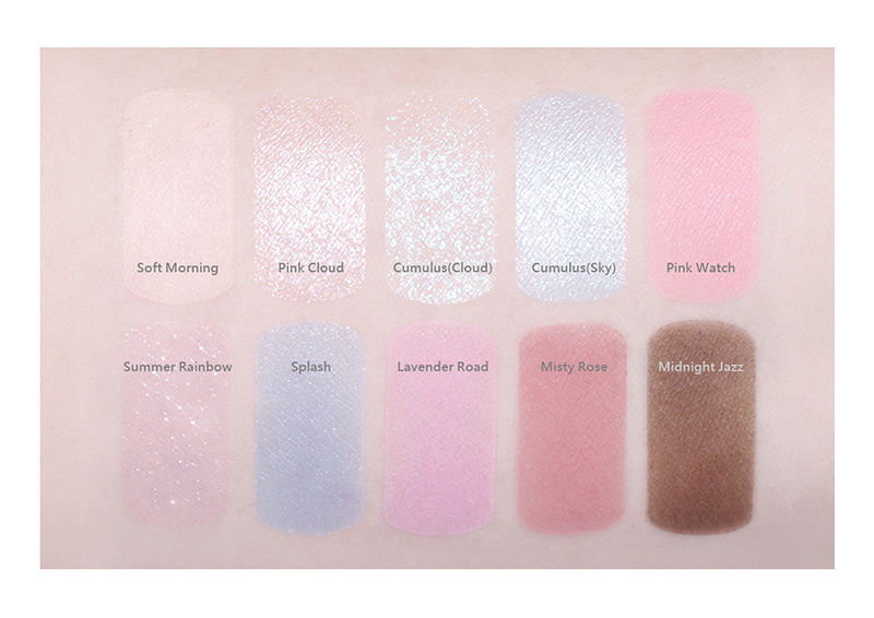 Bảng Phấn Mắt 9 Ô Màu Có Highlight Black Rouge Colordation Mood Palette - Weather Zip