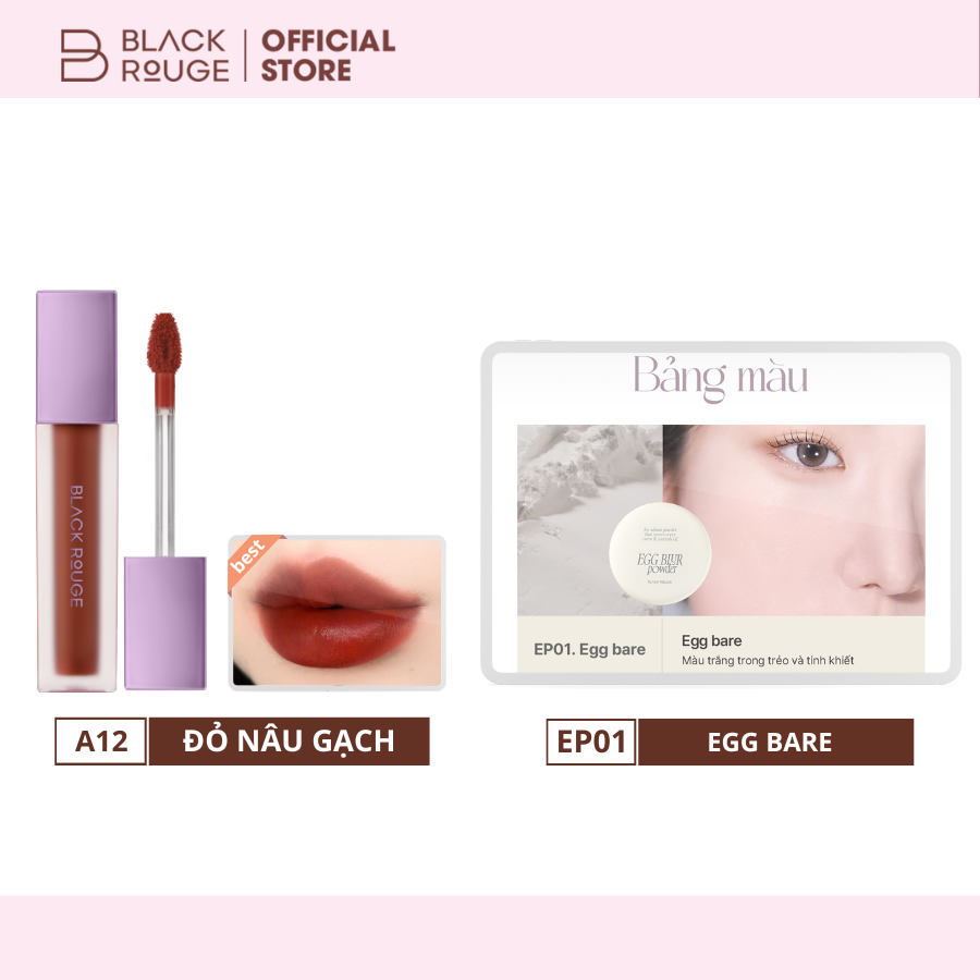 HỎA TỐC [SHINE BOX 3] Set Quà Tặng Son & Phấn Phủ Balck Rouge – Box Son Chuẩn Xinh