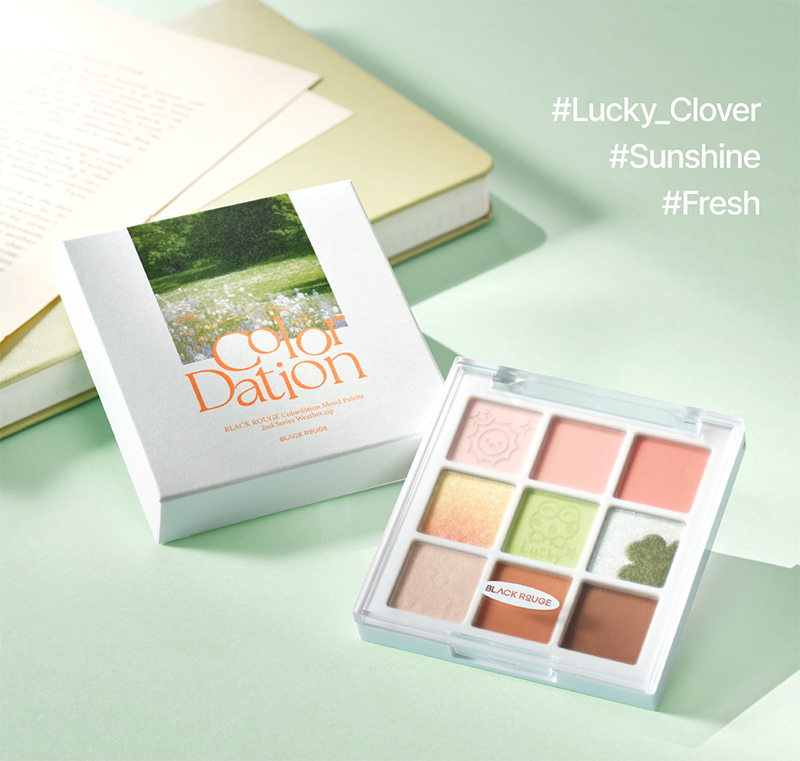 Bảng Phấn Mắt 9 Ô Màu Có Highlight Black Rouge Colordation Mood Palette - Weather Zip