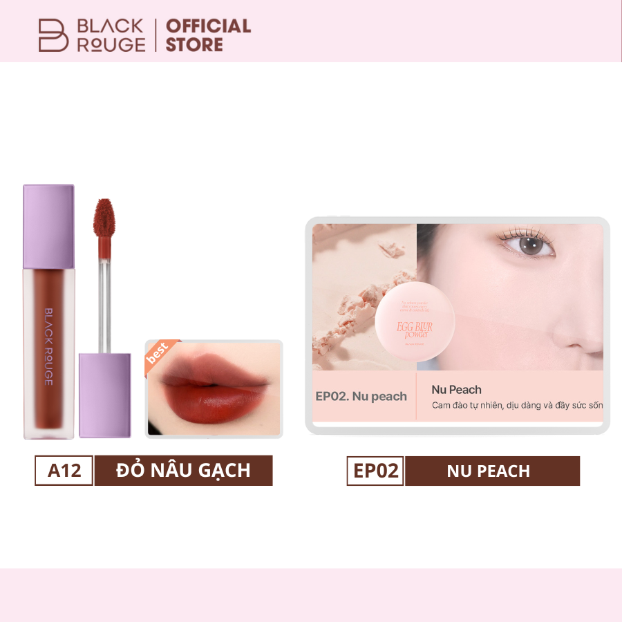 HỎA TỐC [SHINE BOX 3] Set Quà Tặng Son & Phấn Phủ Balck Rouge – Box Son Chuẩn Xinh