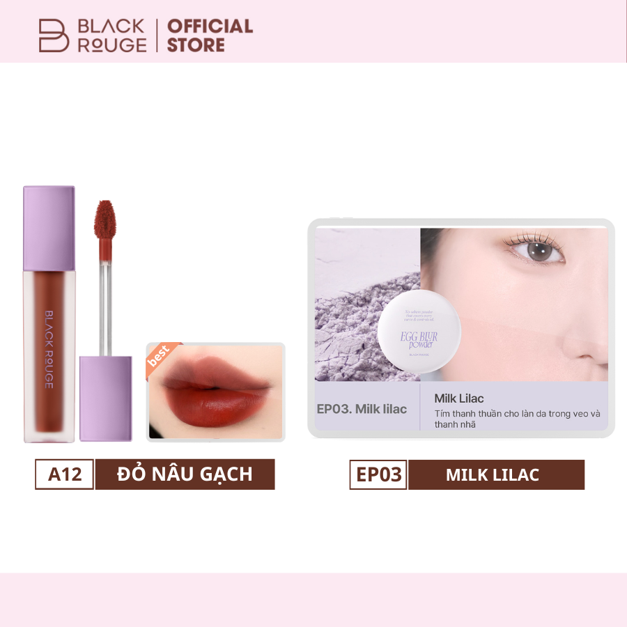 HỎA TỐC [SHINE BOX 3] Set Quà Tặng Son & Phấn Phủ Balck Rouge – Box Son Chuẩn Xinh
