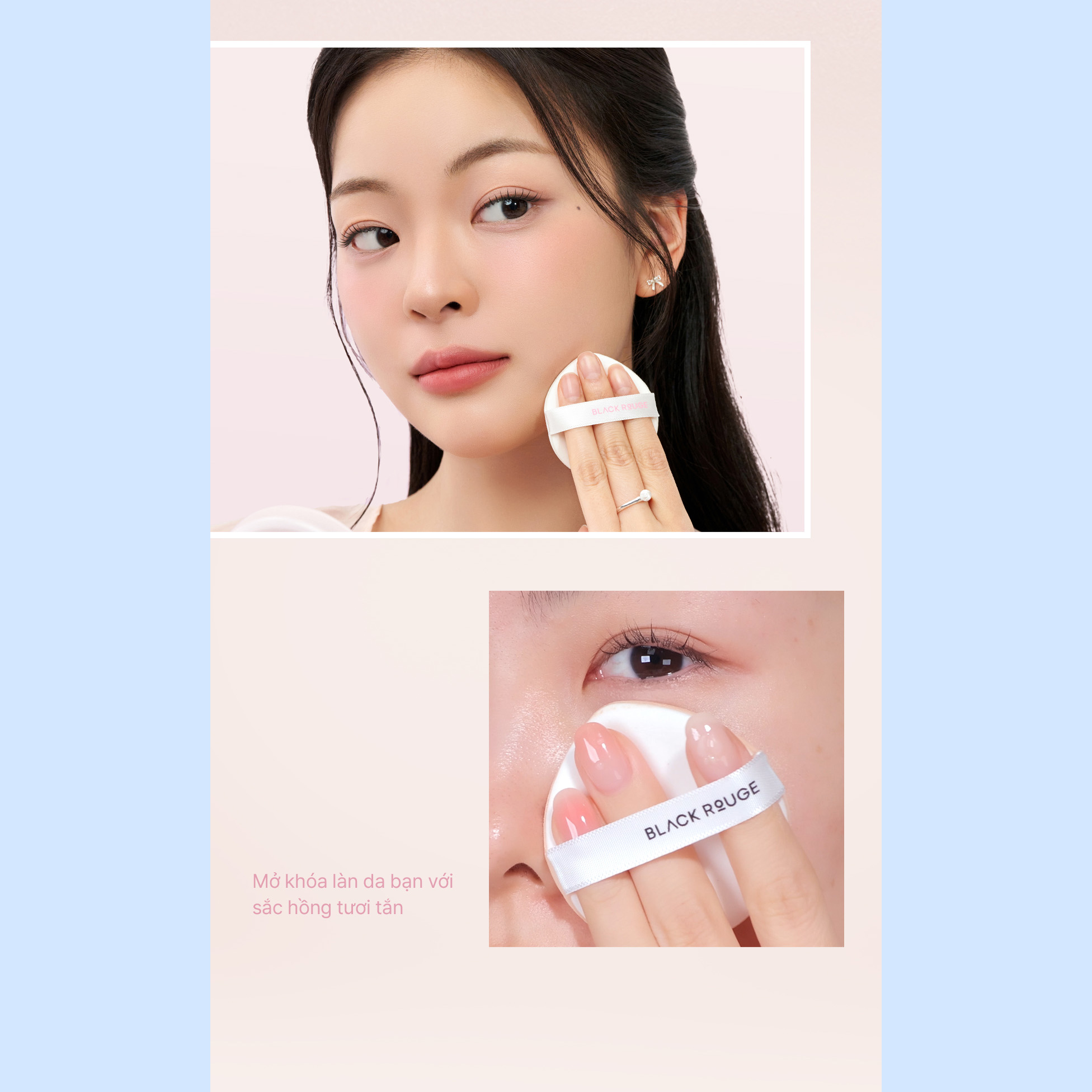 Phấn Nước Mịn Lì Lâu Trôi Black Rouge Thin Layer Veiled Cushion SPF50+/PA++++ 14g