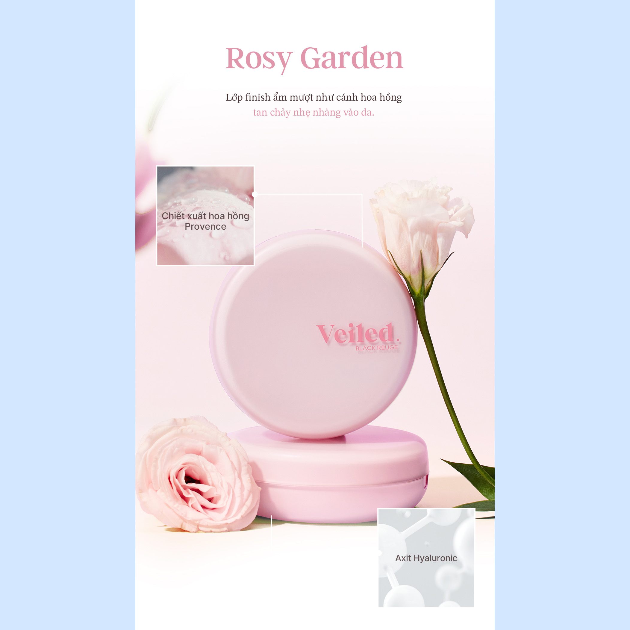 Phấn Nước Mịn Lì Lâu Trôi Black Rouge Thin Layer Veiled Cushion SPF50+/PA++++ 14g