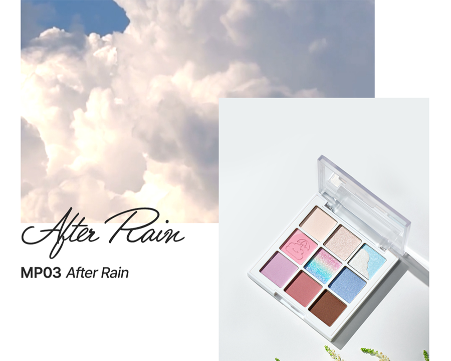 Bảng Phấn Mắt 9 Ô Màu Có Highlight Black Rouge Colordation Mood Palette - Weather Zip