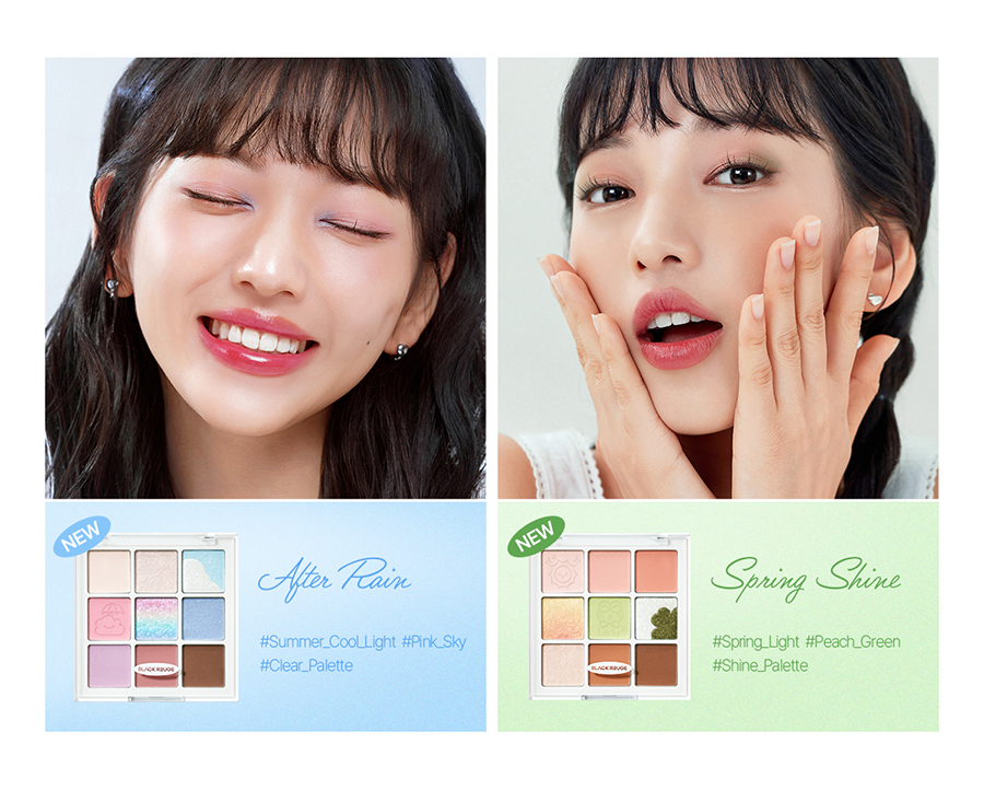 Bảng Phấn Mắt 9 Ô Màu Có Highlight Black Rouge Colordation Mood Palette - Weather Zip