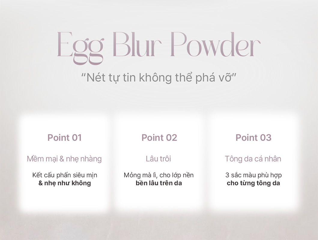 Phấn Phủ Black Rouge Egg Blur Powder Kiềm Dầu Làm Mờ Lỗ Chân Lông