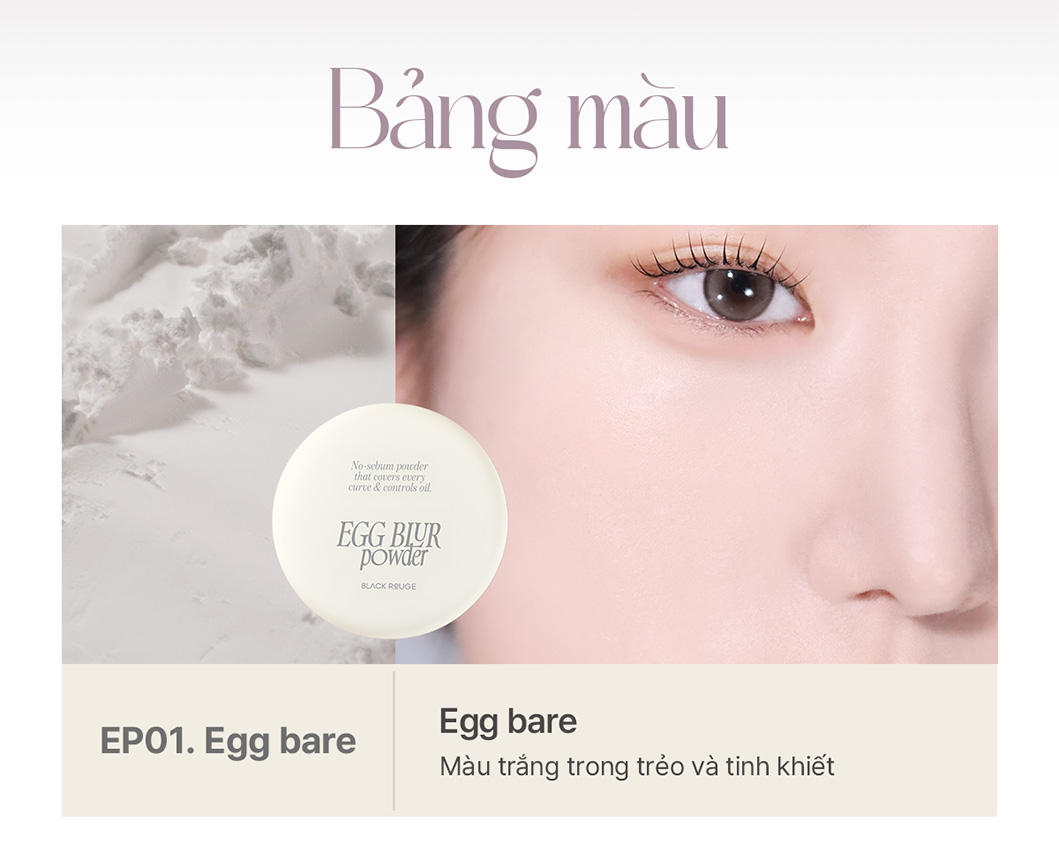 Phấn Phủ Black Rouge Egg Blur Powder Kiềm Dầu Làm Mờ Lỗ Chân Lông