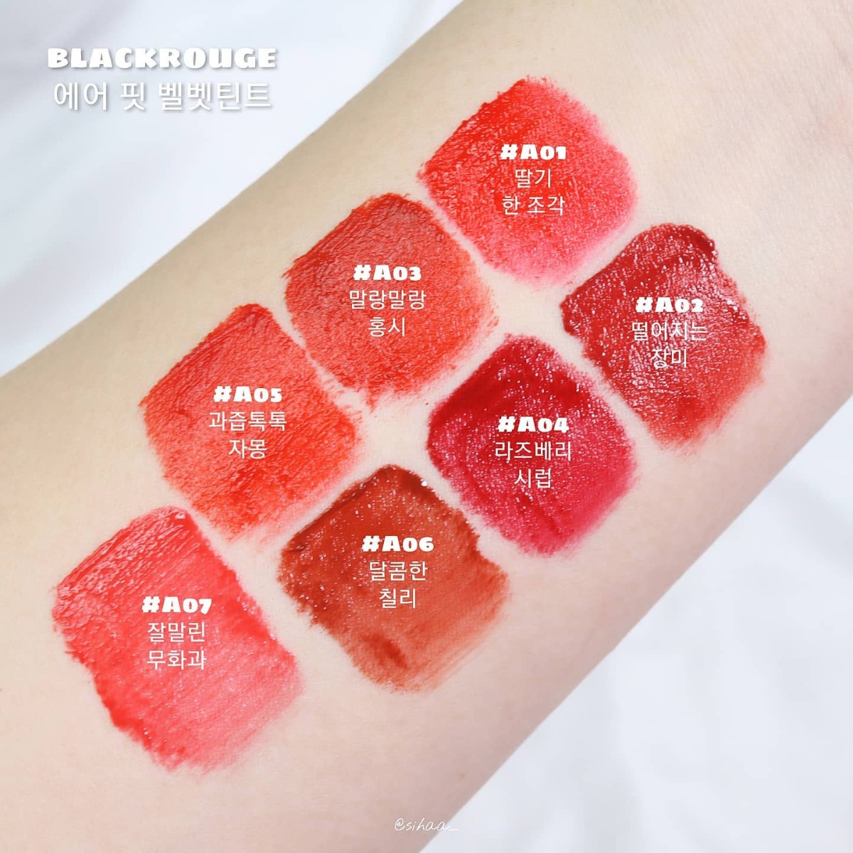 Son kem Black Rouge Airfit Velvet Tint Ver 1 THE RED