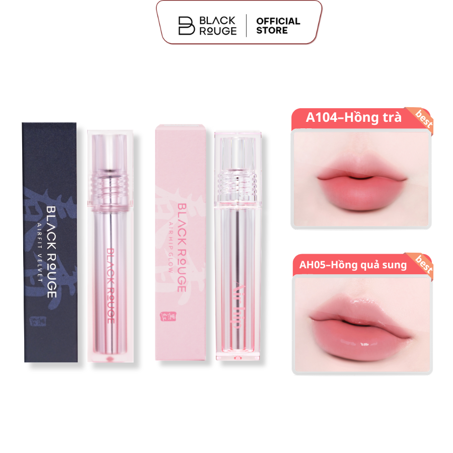 [COMBO BEST SELLER] Son Air Fit Velvet Lite + Son  Air Hip Glow Tint Back Rouge
