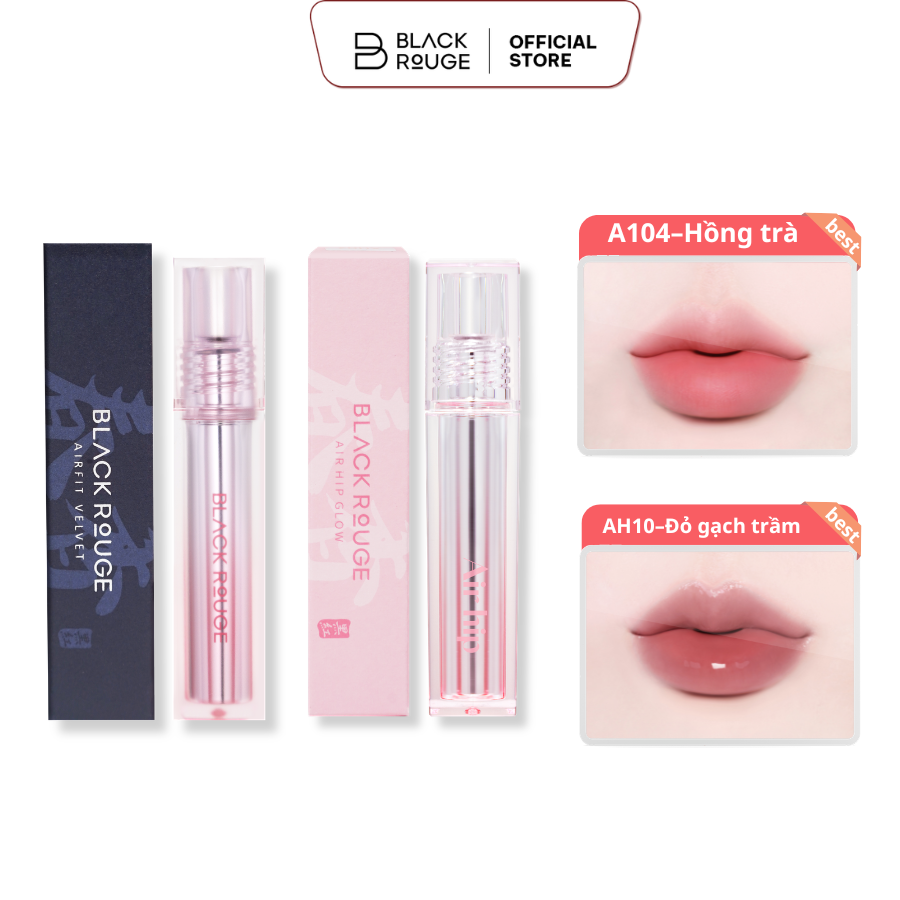 [COMBO BEST SELLER] Son Air Fit Velvet Lite + Son  Air Hip Glow Tint Back Rouge
