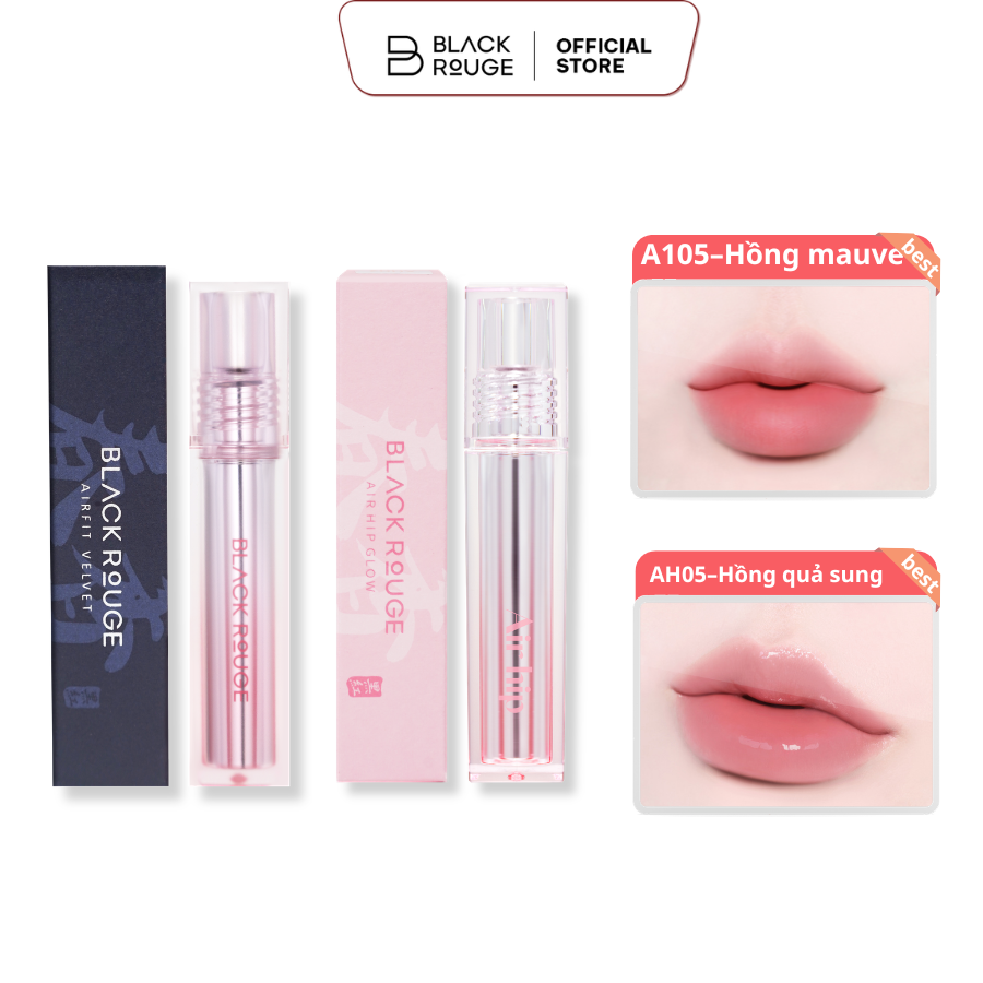 [COMBO BEST SELLER] Son Air Fit Velvet Lite + Son  Air Hip Glow Tint Back Rouge