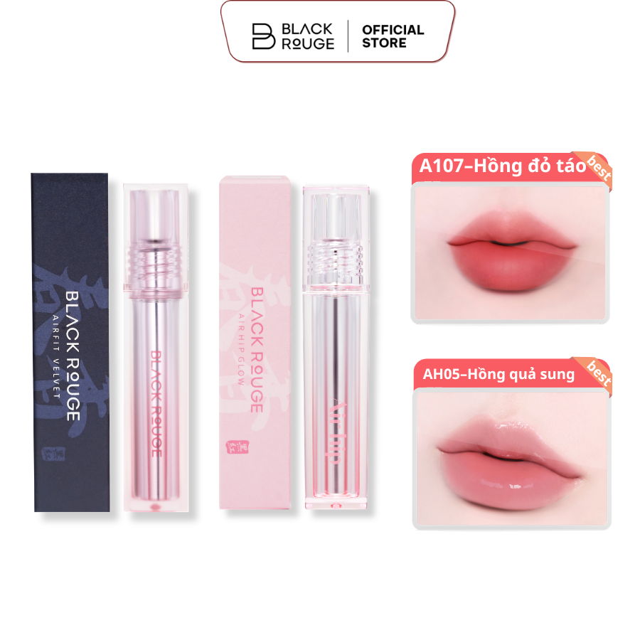 [COMBO BEST SELLER] Son Air Fit Velvet Lite + Son  Air Hip Glow Tint Back Rouge