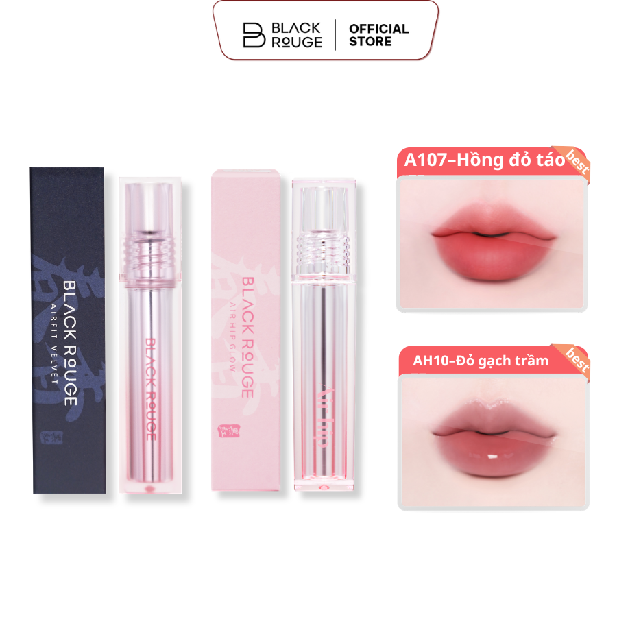 [COMBO BEST SELLER] Son Air Fit Velvet Lite + Son  Air Hip Glow Tint Back Rouge