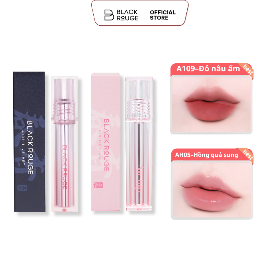 [COMBO BEST SELLER] Son Air Fit Velvet Lite + Son  Air Hip Glow Tint Back Rouge