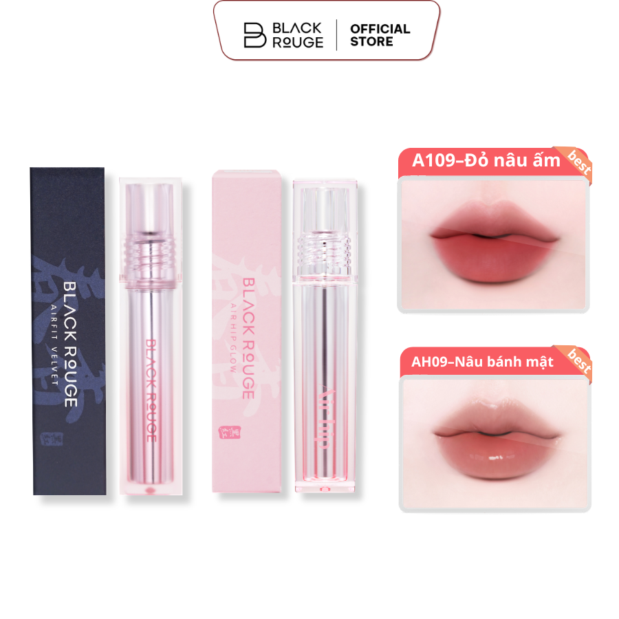 [COMBO BEST SELLER] Son Air Fit Velvet Lite + Son  Air Hip Glow Tint Back Rouge