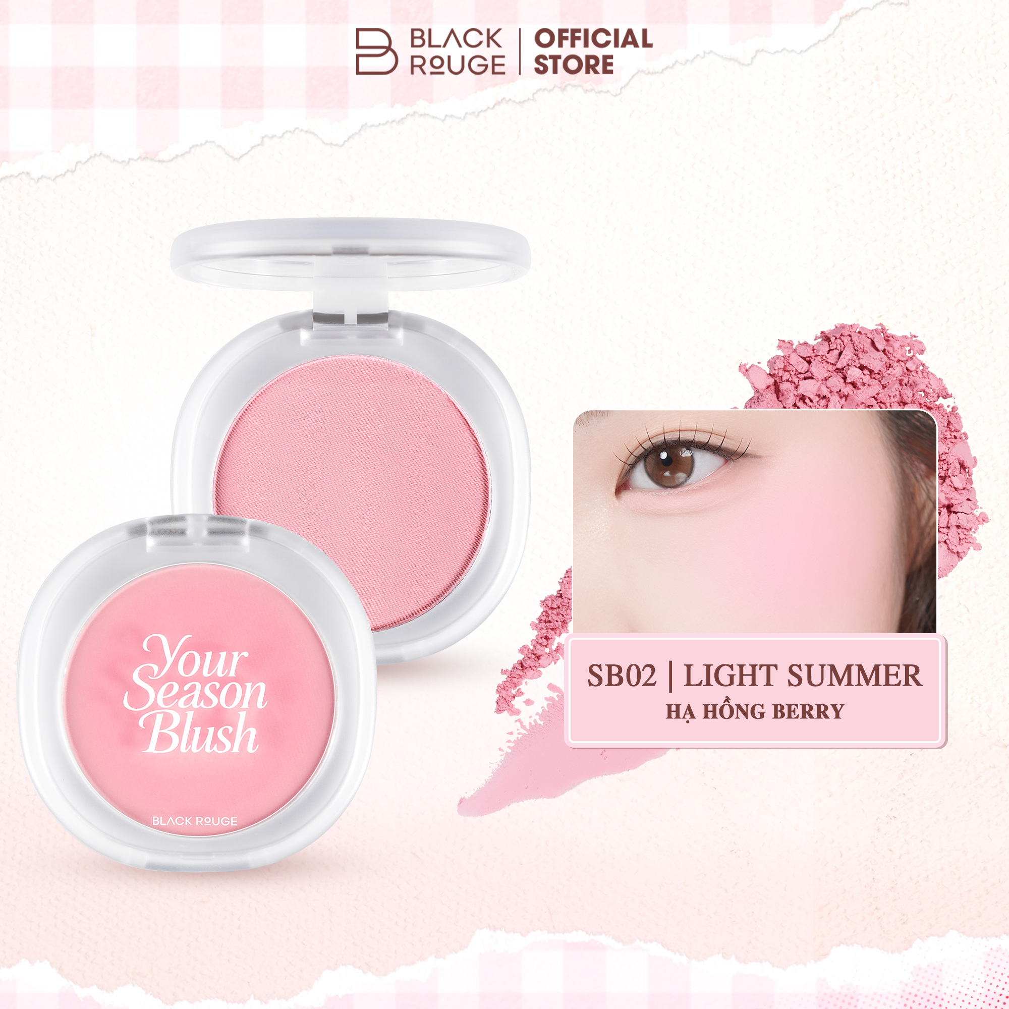 [MỚI] Phấn Má Hồng Back Rouge Mịn Lì Mỏng Nhẹ Your Season Blush - 5.1g