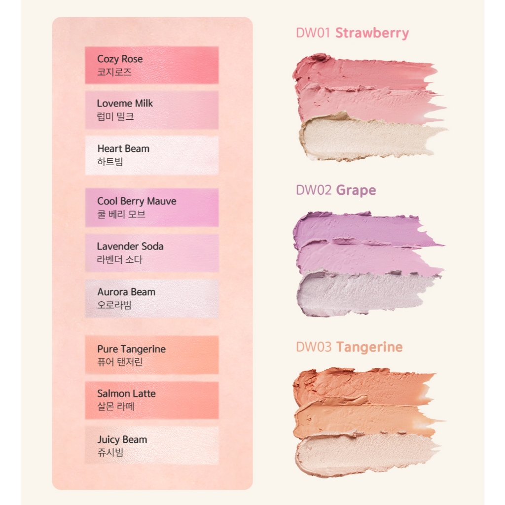 Má Hồng Kem Kèm Highlight Black Rouge Dewy Whip Cheek And Beam 75.1g