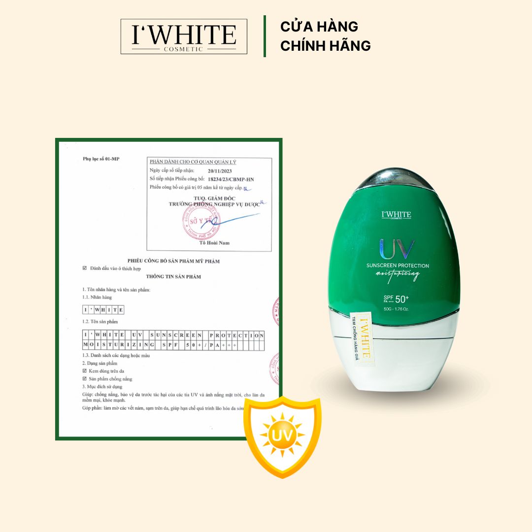 Kem chống nắng I'WHITE SPF 50/ PA+++ 50gr IW-411