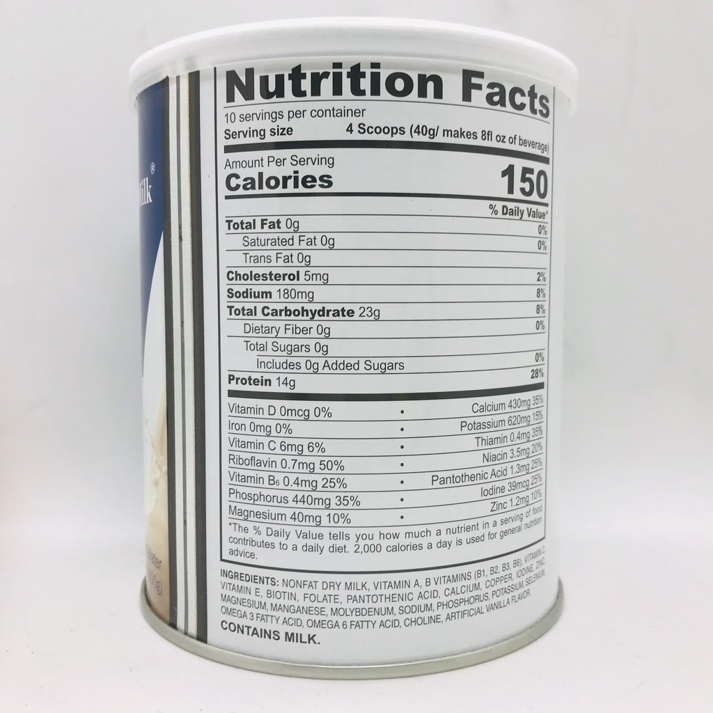 Sữa Bột Entrust Dành Cho Người Tiểu Đường Nonfat Dry Milk 400g (Hũ)