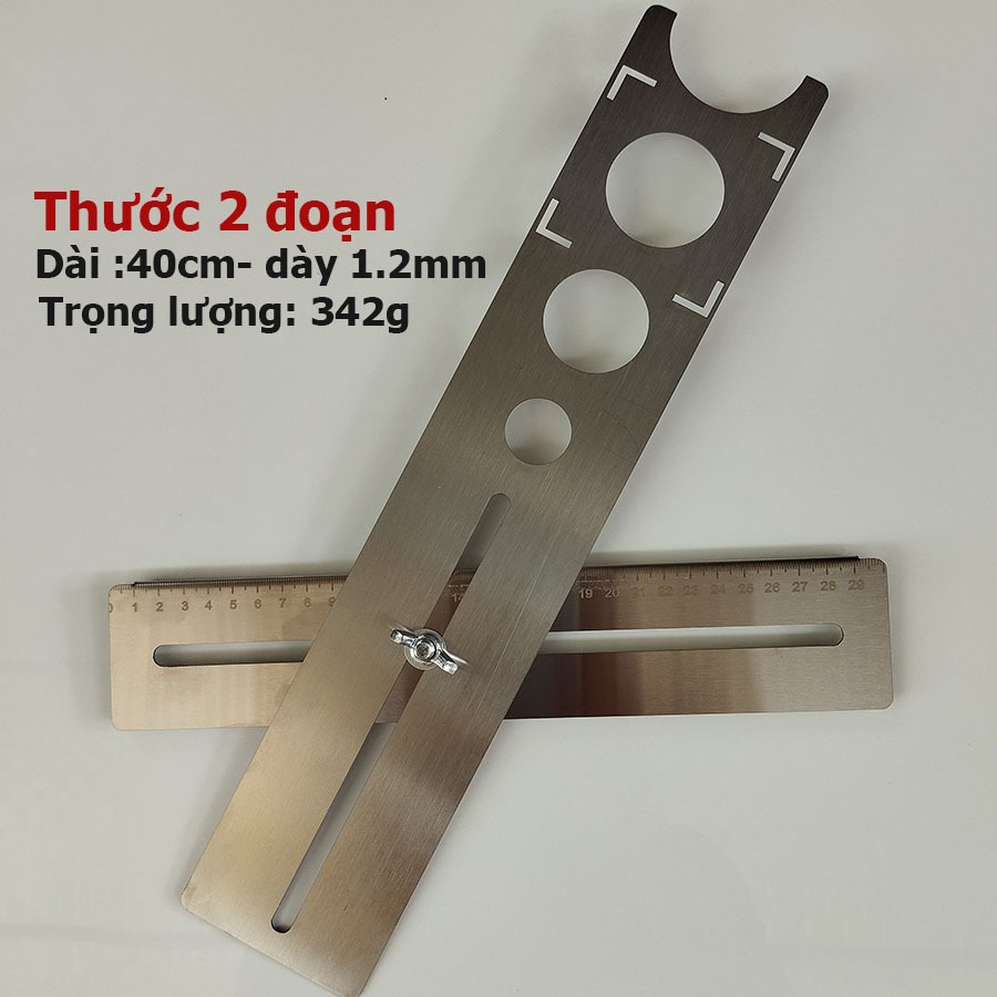 Thước lấy dấu khoan khoét lỗ gạch - Thước 2 đoạn Lấy dấu ống nước