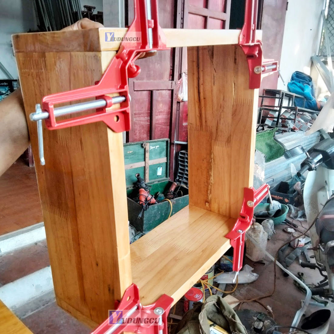 Ê tô kẹp góc vuông rộng tối đa 7cm - Cảo ke góc 90 độ cỡ lớn dùng cho gỗ , sắt hộp , kính