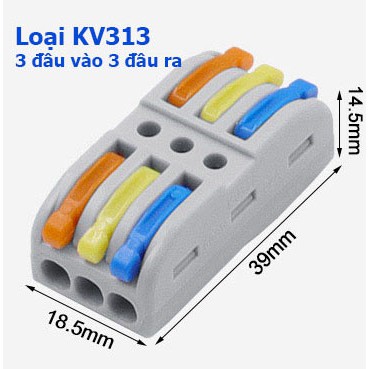 Cút nối dây điện nhanh Kẹp giắc KV212 KV214 KV111 2