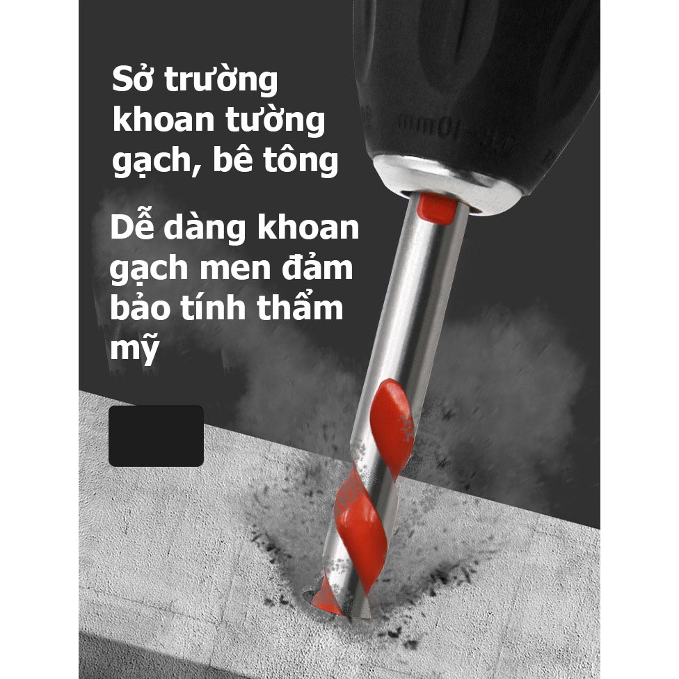 Mũi khoan đa năng - sở trường khoan tường, gạch men.