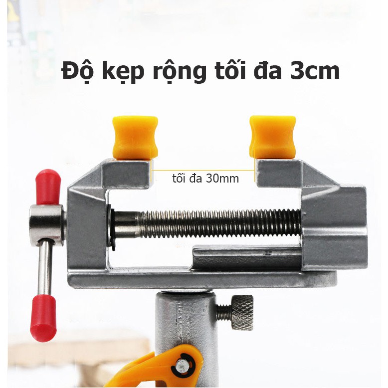 Ê tô mini để bàn dạng đế hít xoay 360 độ - Eto để bàn dụng cụ DIY