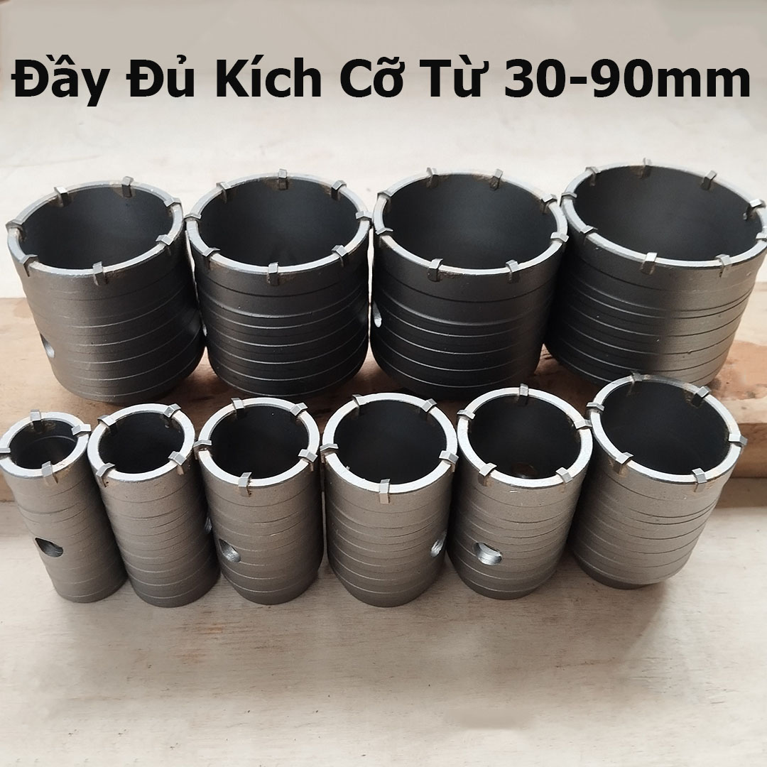 Phụ Kiện Mũi Khoan Rút Lõi Tường Bê Tông 30-90mm Lắp Cho Máy Khoan Bê Tông