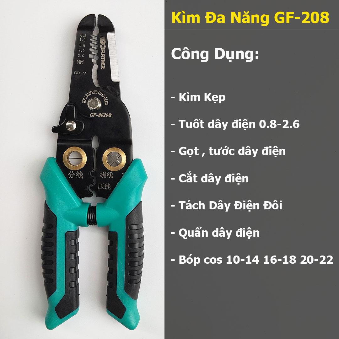 Kìm tuốt dây điện đa năng cao cấp GOFUTHER