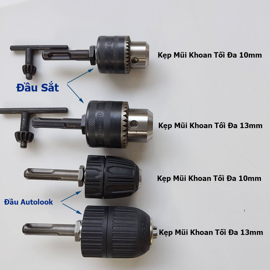 Đầu chuyển đổi khoan bê tông sang khoan kẹp - Chân Gài SDS
