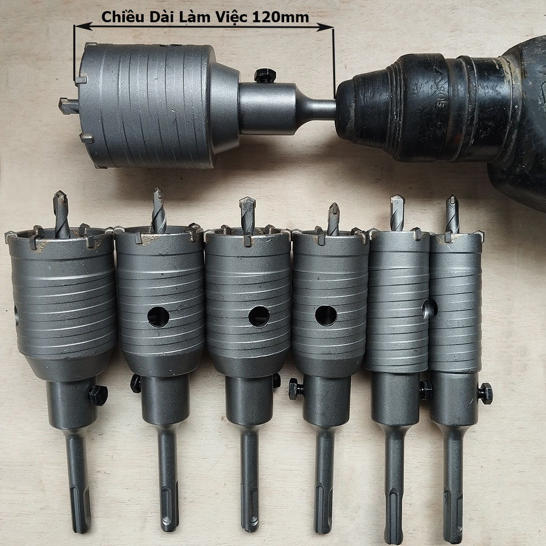 Mũi Khoan Rút Lõi Tường Bê Tông Đủ Kích Thước Từ 30-90mm