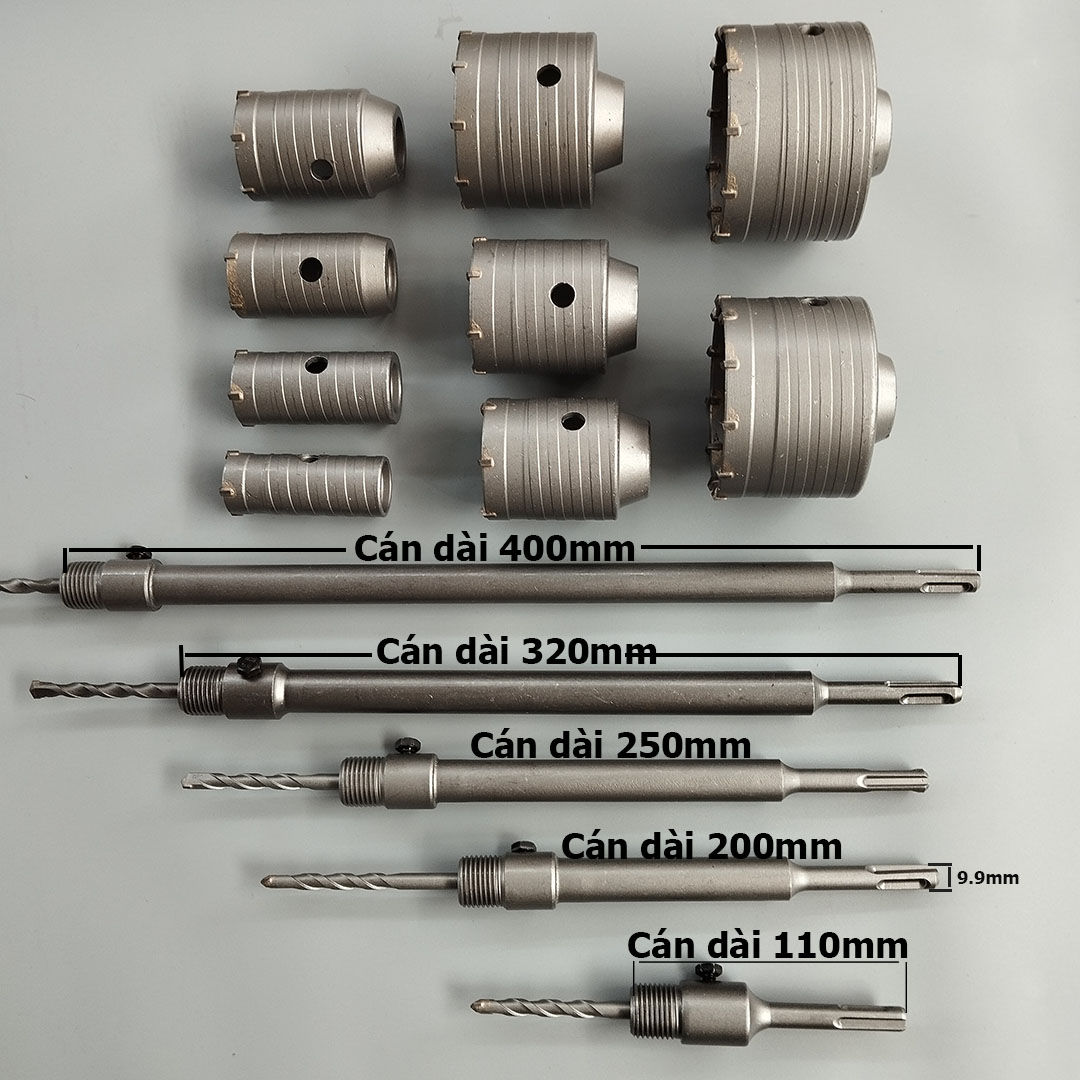 Phụ Kiện Mũi Khoan Rút Lõi Tường Bê Tông 30-90mm Lắp Cho Máy Khoan Bê Tông