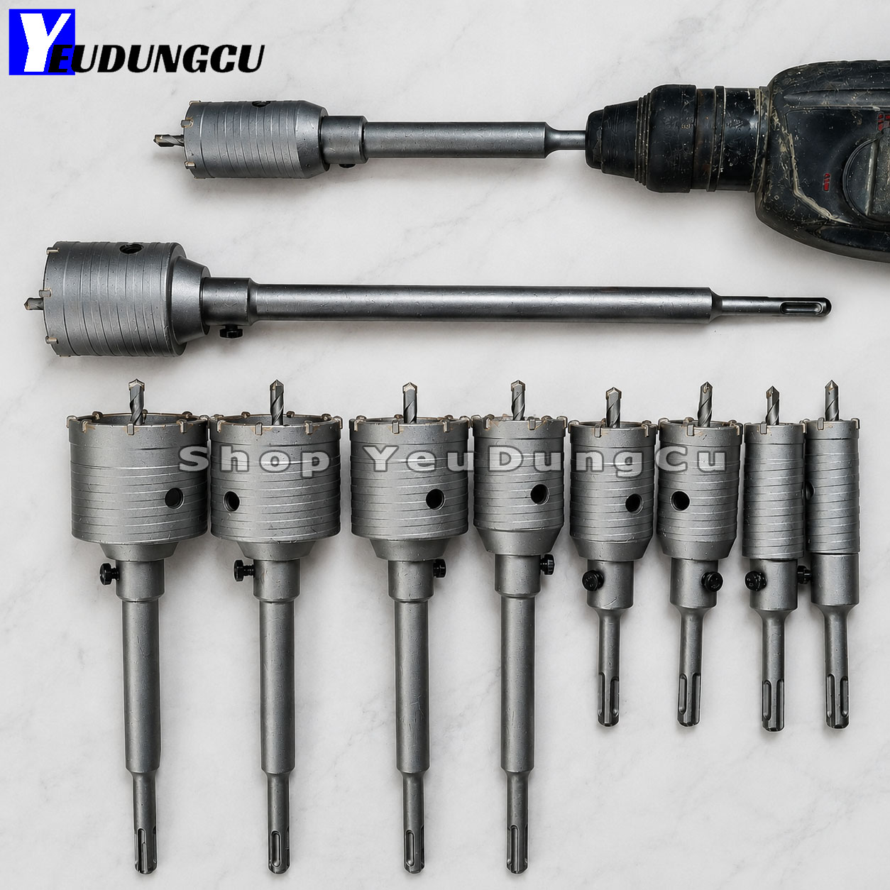 Phụ Kiện Mũi Khoan Rút Lõi Tường Bê Tông 30-90mm Lắp Cho Máy Khoan Bê Tông