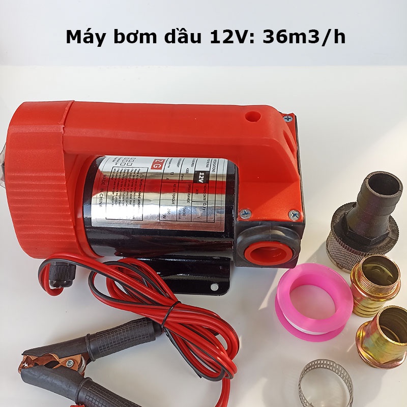 Máy bơm dầu nhớt nhiên liệu 220V DC 12V 24V công suất 36m³/h