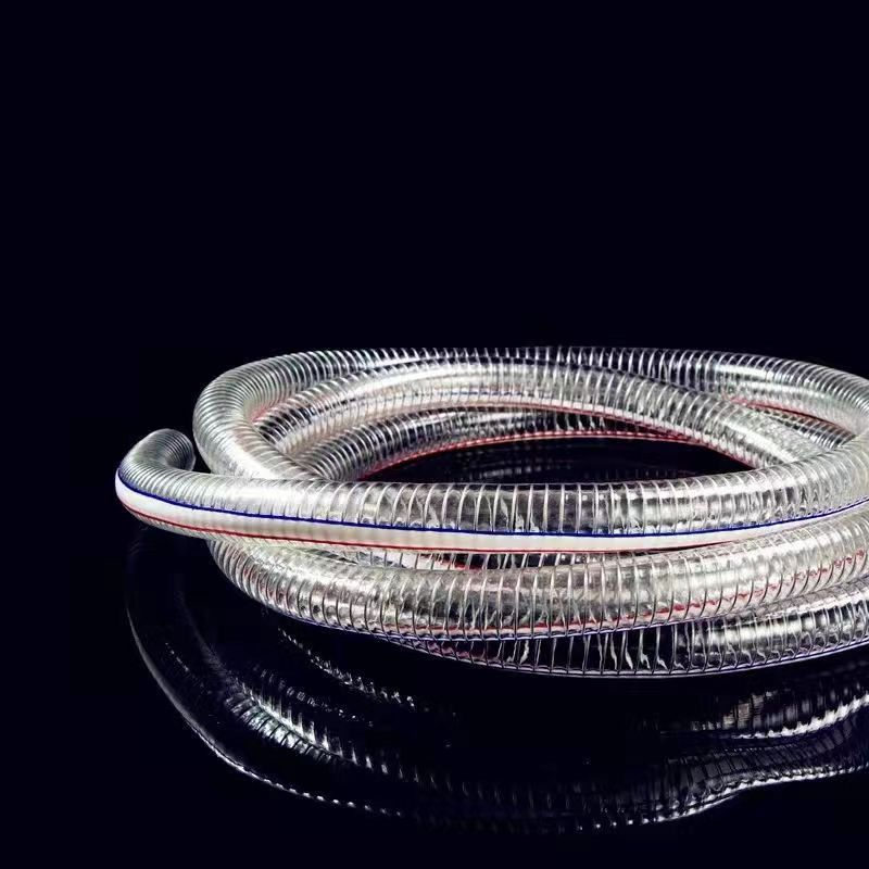 Ống nhựa mềm lõi lò xo thép . Ống PVC trong suốt chống gập dẫn nước, dầu