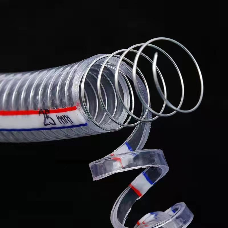 Ống nhựa mềm lõi lò xo thép . Ống PVC trong suốt chống gập dẫn nước, dầu